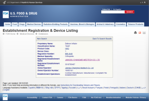 FDA Establishment Registration & Device Listing