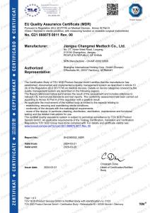 EU Quality Assurance Certificate (MDR)