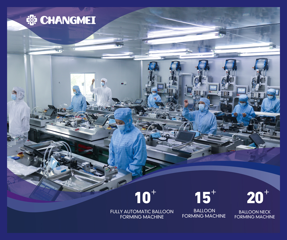Kyphoplasty balloon catheter production and quality testing at Changmei Medtech facility