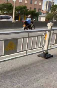 motorized/non-motorized lane separation guardrail