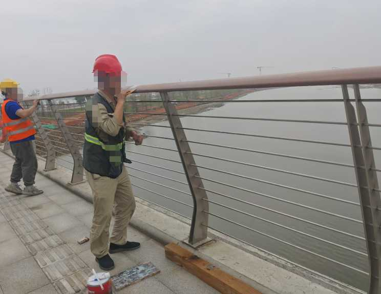 24 Wood-Effect Handrail Stainless Steel Railing