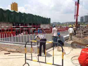prefabricated steel construction hoarding