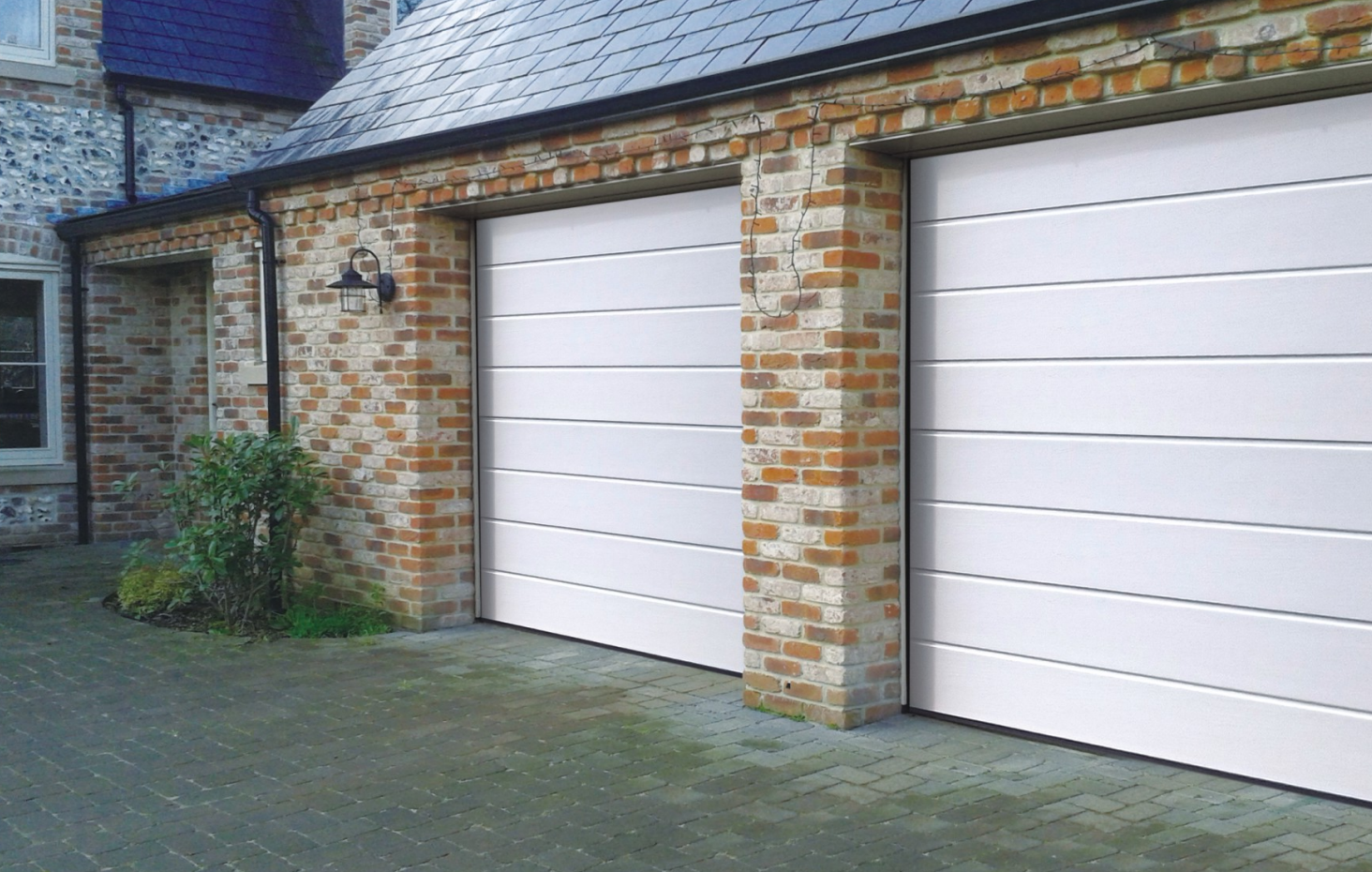 European  H-Line Pattern Garage Door;Single - stripe garage door;