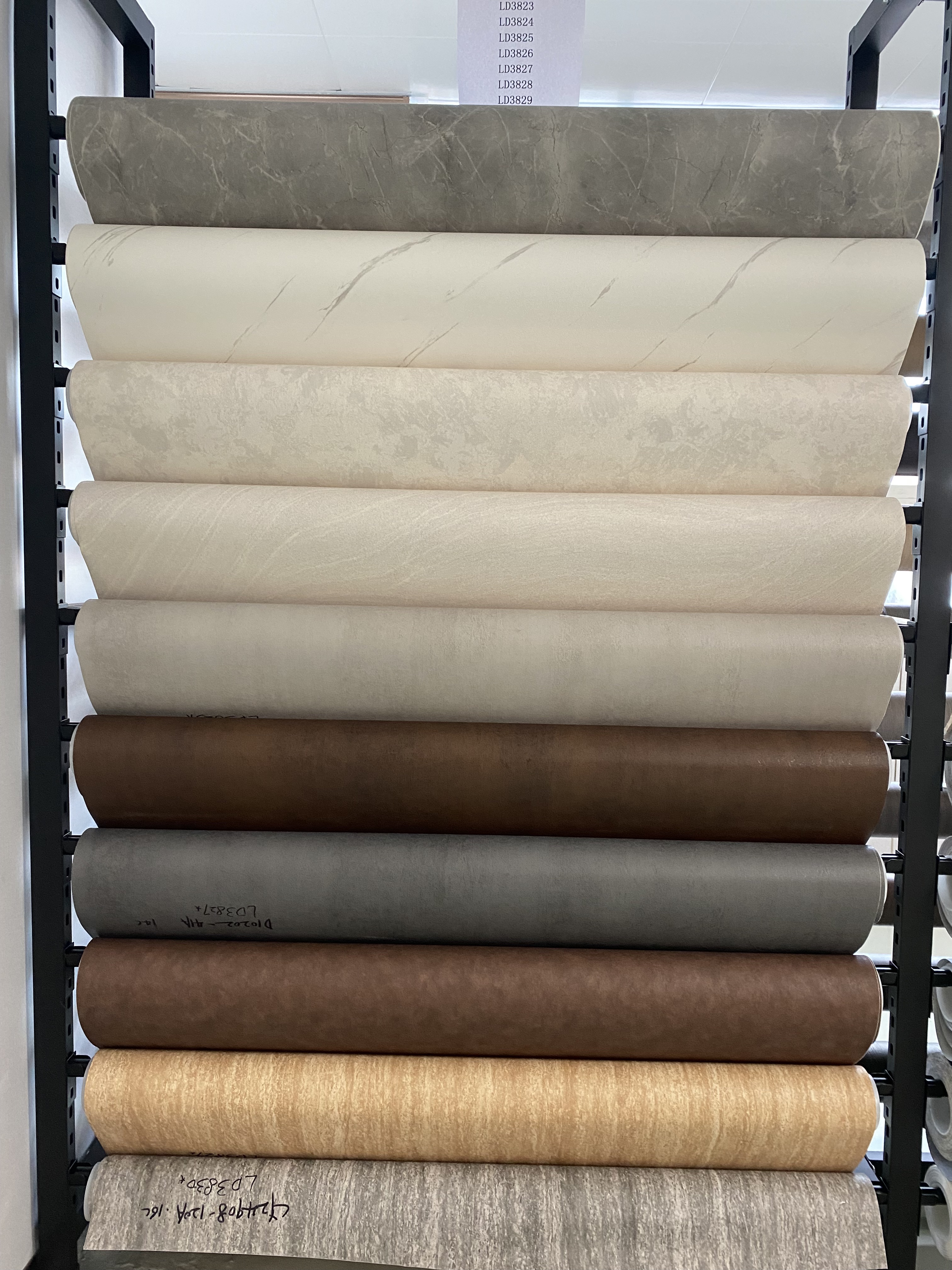 Marble Grain PVC Decorative Film 0.16mm Waterproof Self-Adhesive for Interior Wall and Furniture