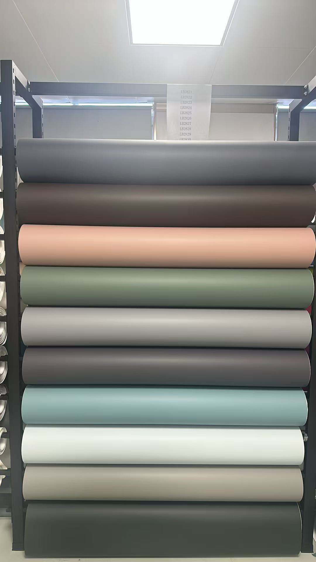 Solid color PVC film on surface