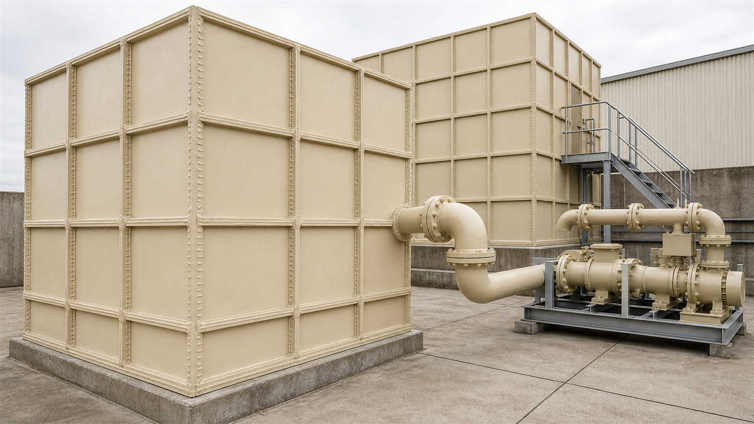 Wastewater treatment equipment fabricated with corrosion-resistant thermoplastic sheet