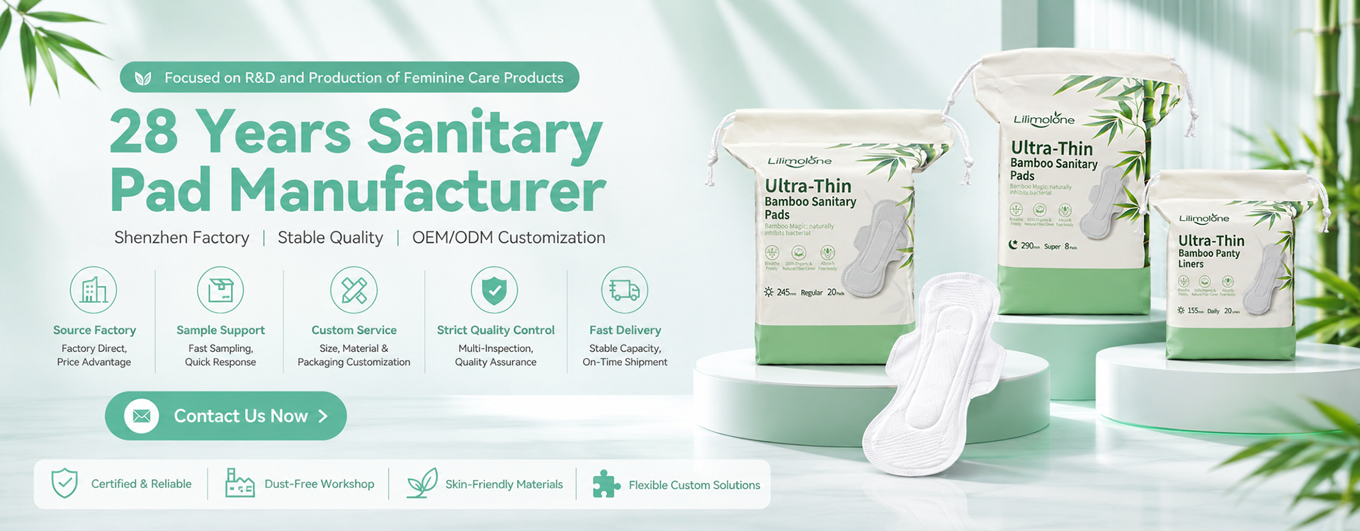 New Upward Bamboo Sanitary Pad Banner