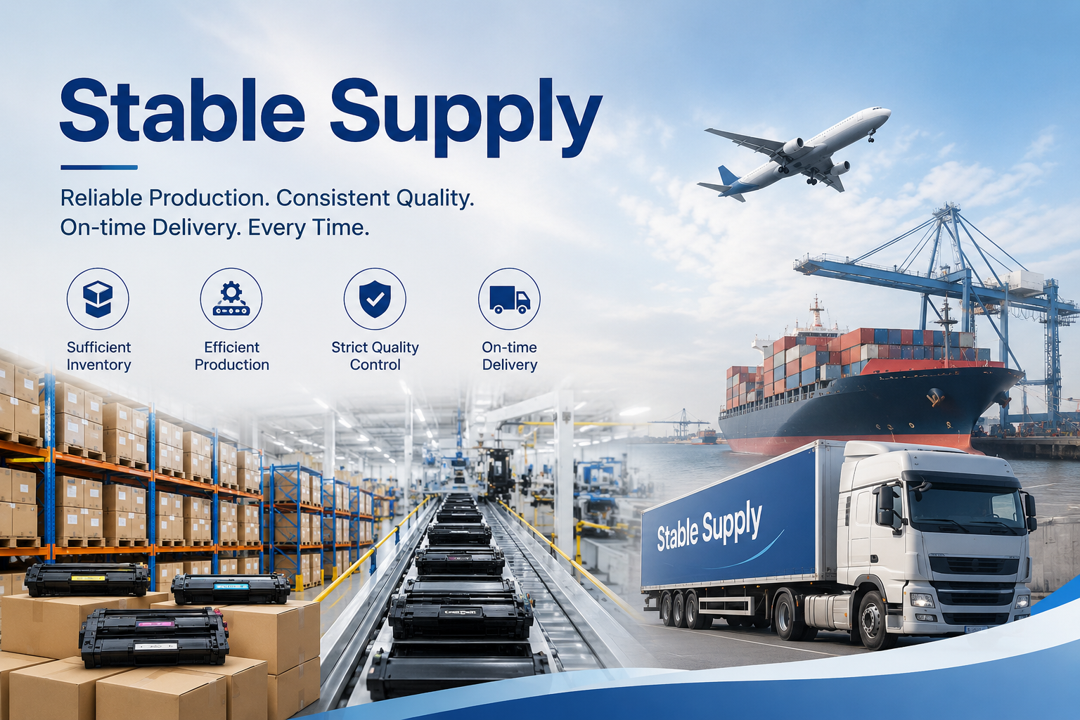 Stable supply of compatible toner cartridges, drum units and fuser units for distributors