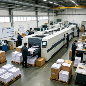 Printing factory with high-volume copying equipment