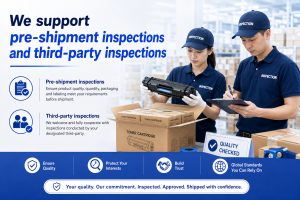 Third-party inspection accepted before shipment of toner cartridges