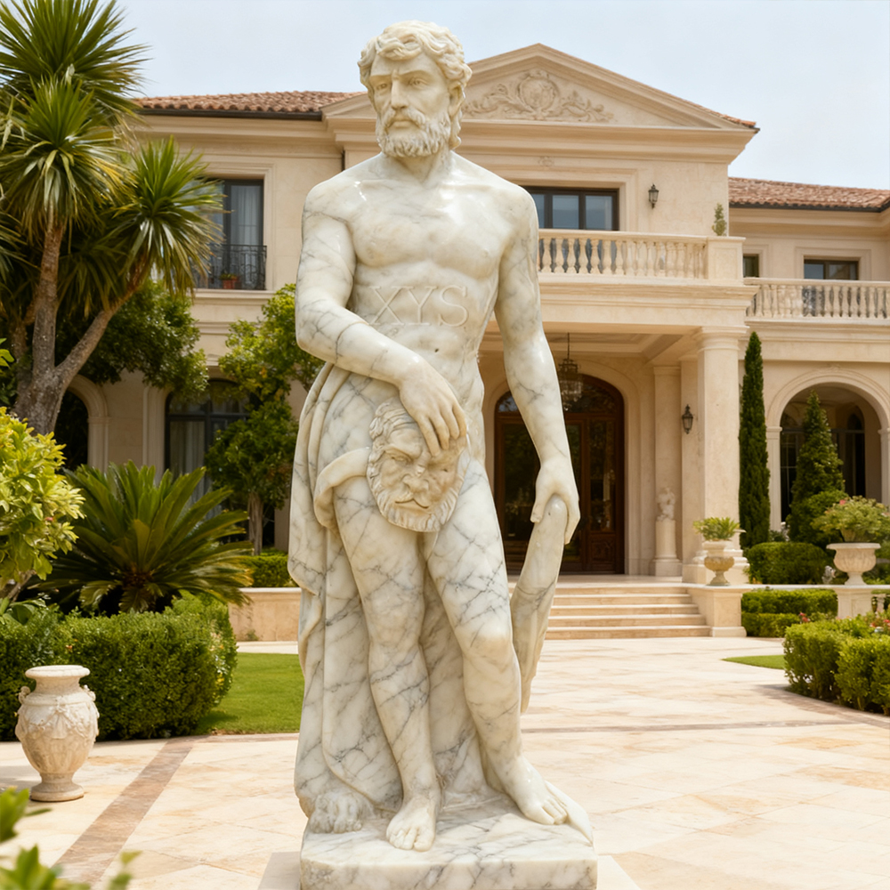Custom marble statue and stone sculptural work
