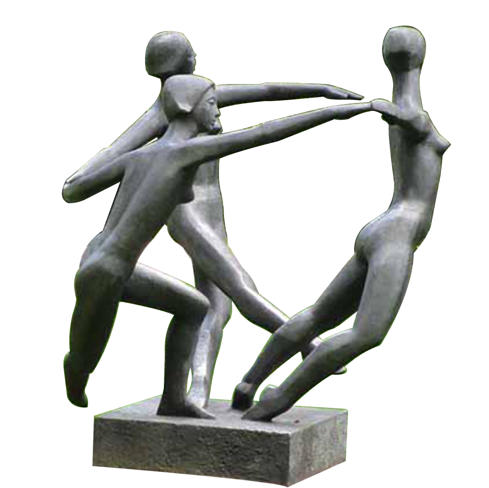 Cast bronze figure sculpture made by lost-wax casting showing fine surface detail and patina finish