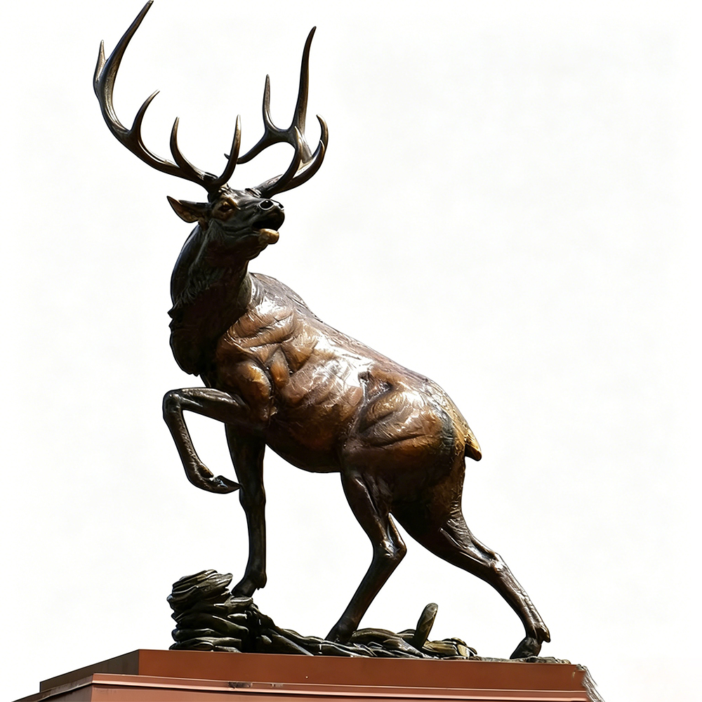 Custom bronze animal sculpture produced by lost-wax casting