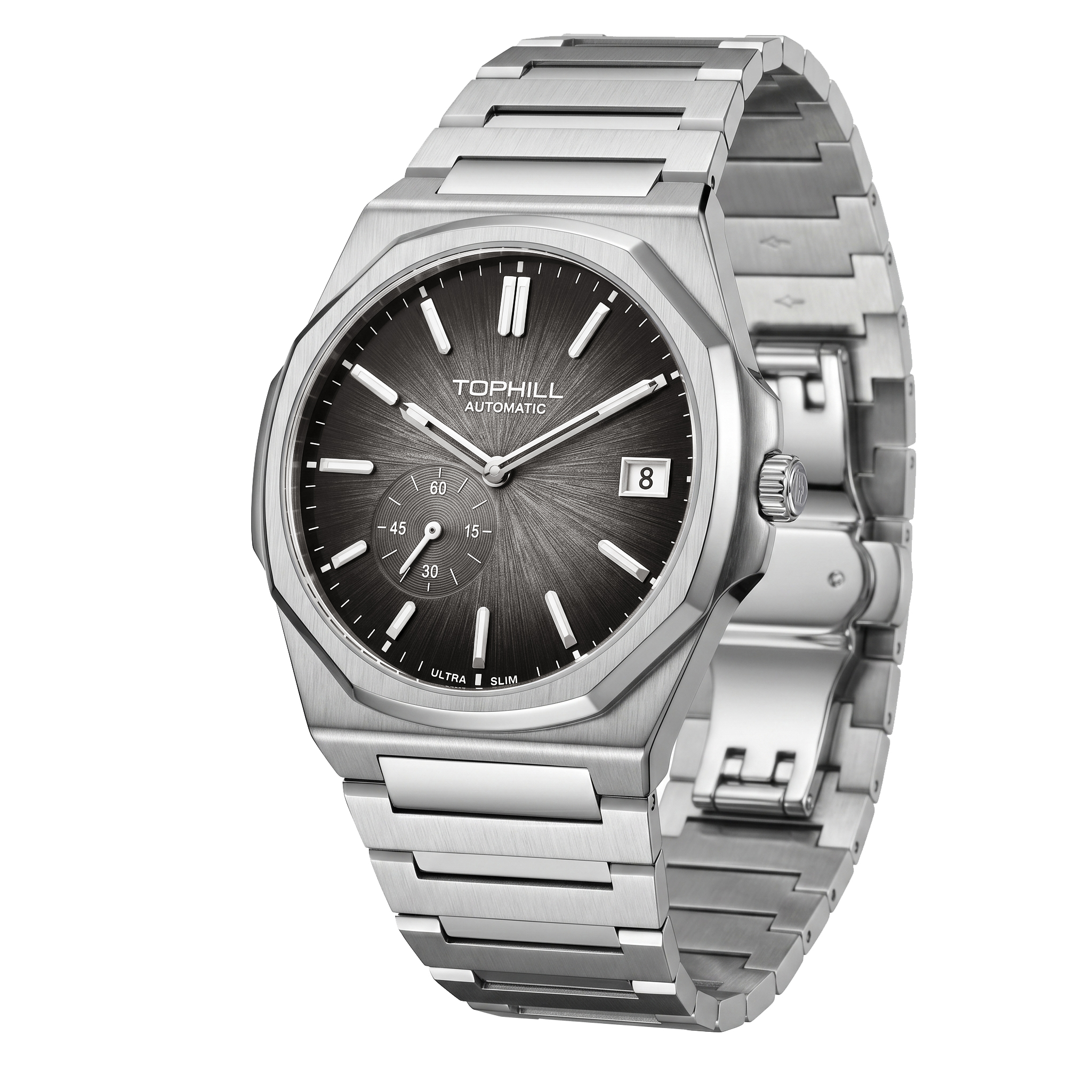 Ultra-Slim Manual Winding watch-Black dial