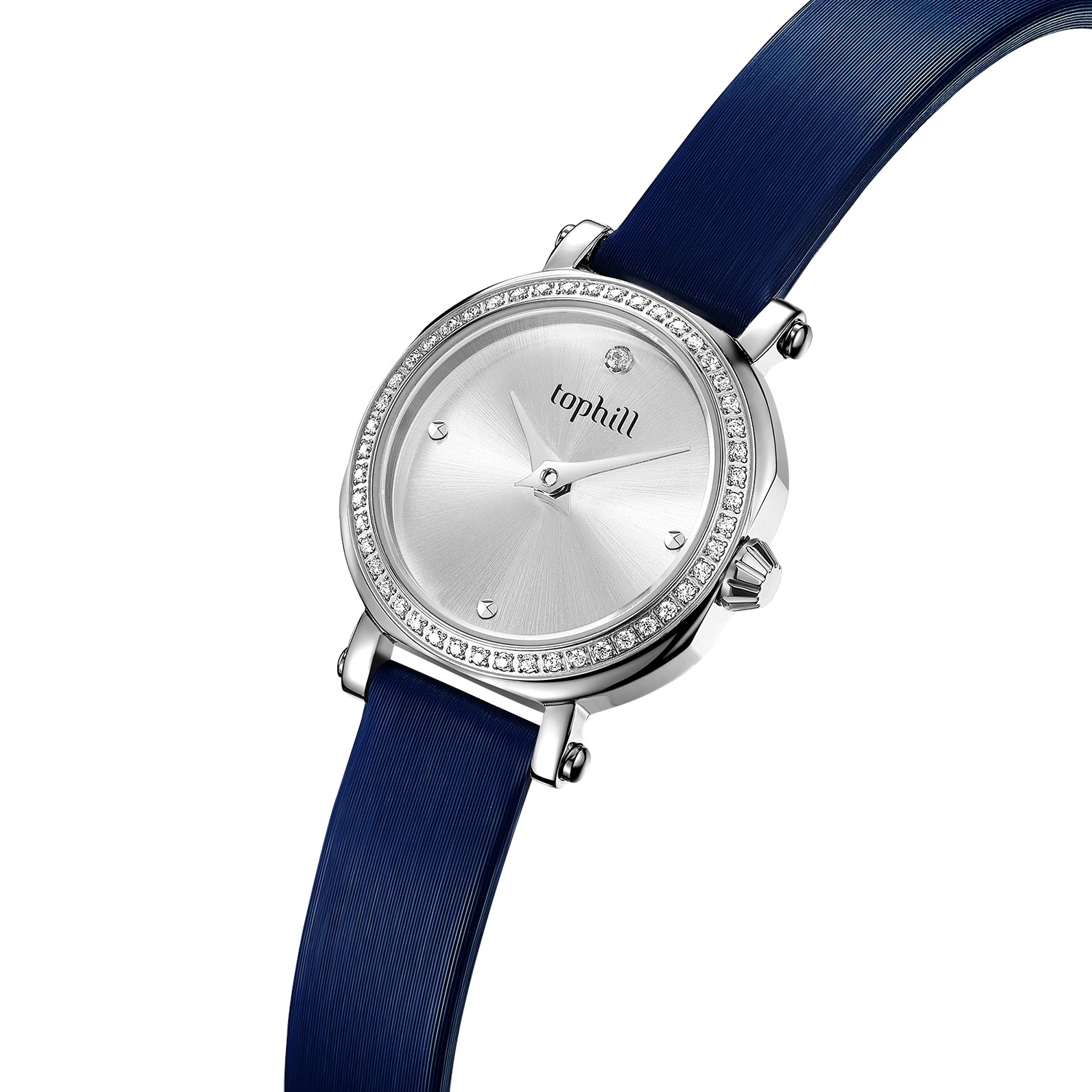 Silver dial with leather strap-1
