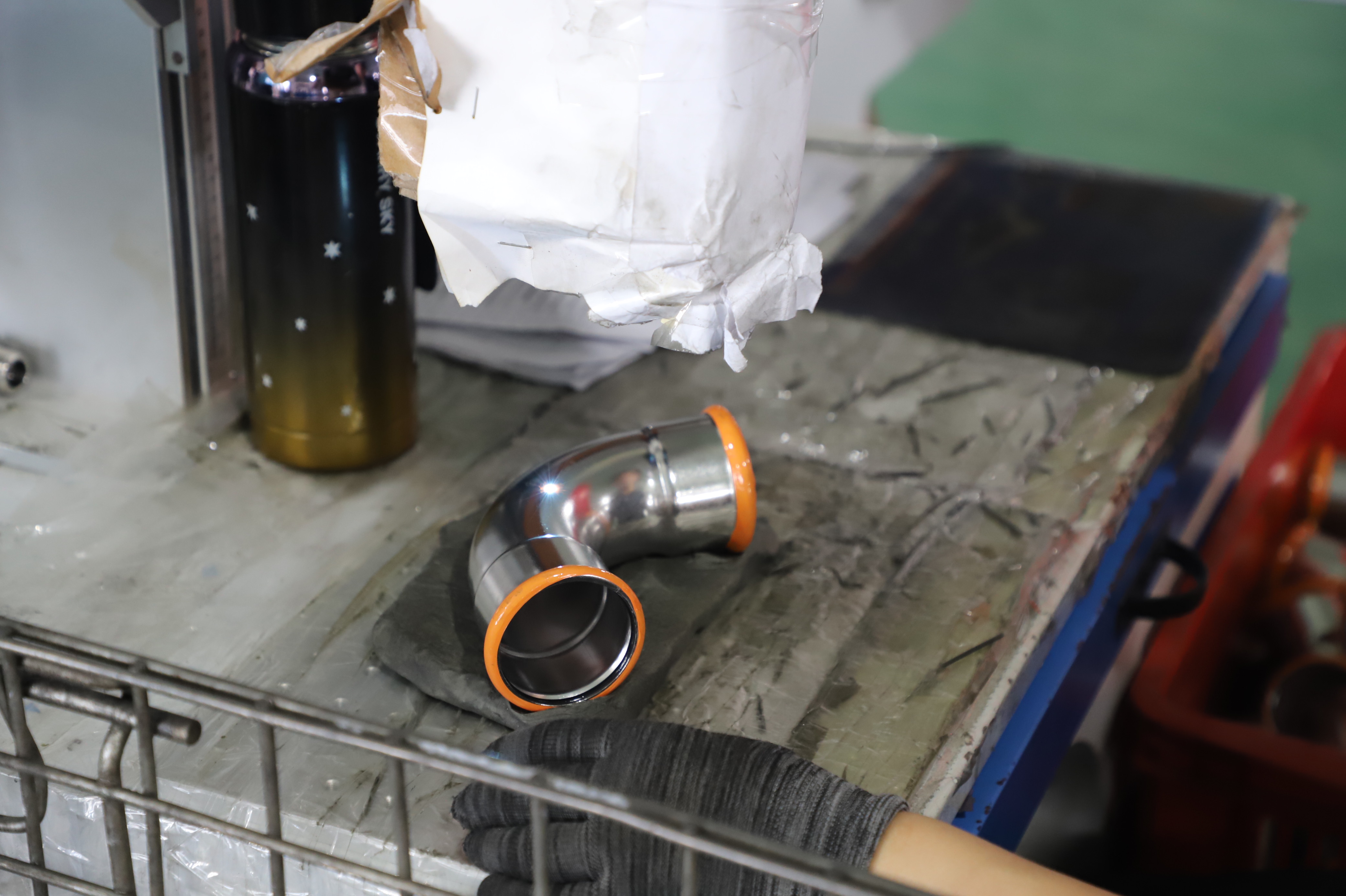 OEM laser marking on stainless steel press-fit fittings