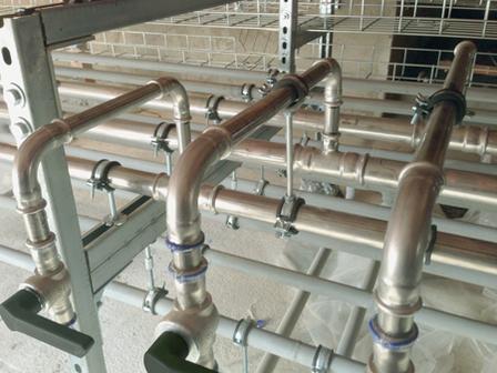Stainless steel press-fit pipeline for potable water plumbing project