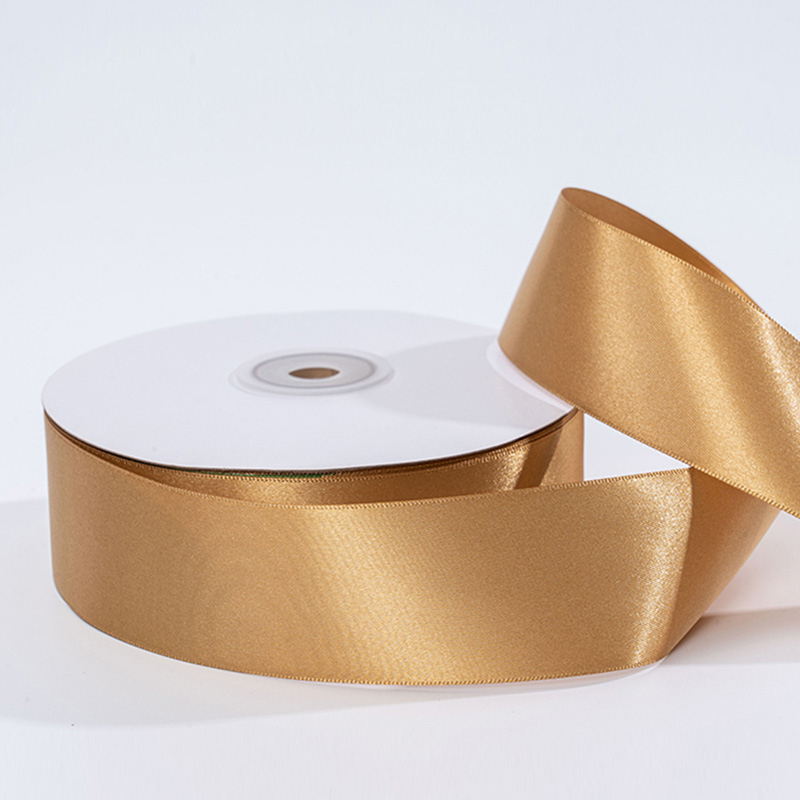 Satin-finish recycled polyester ribbon