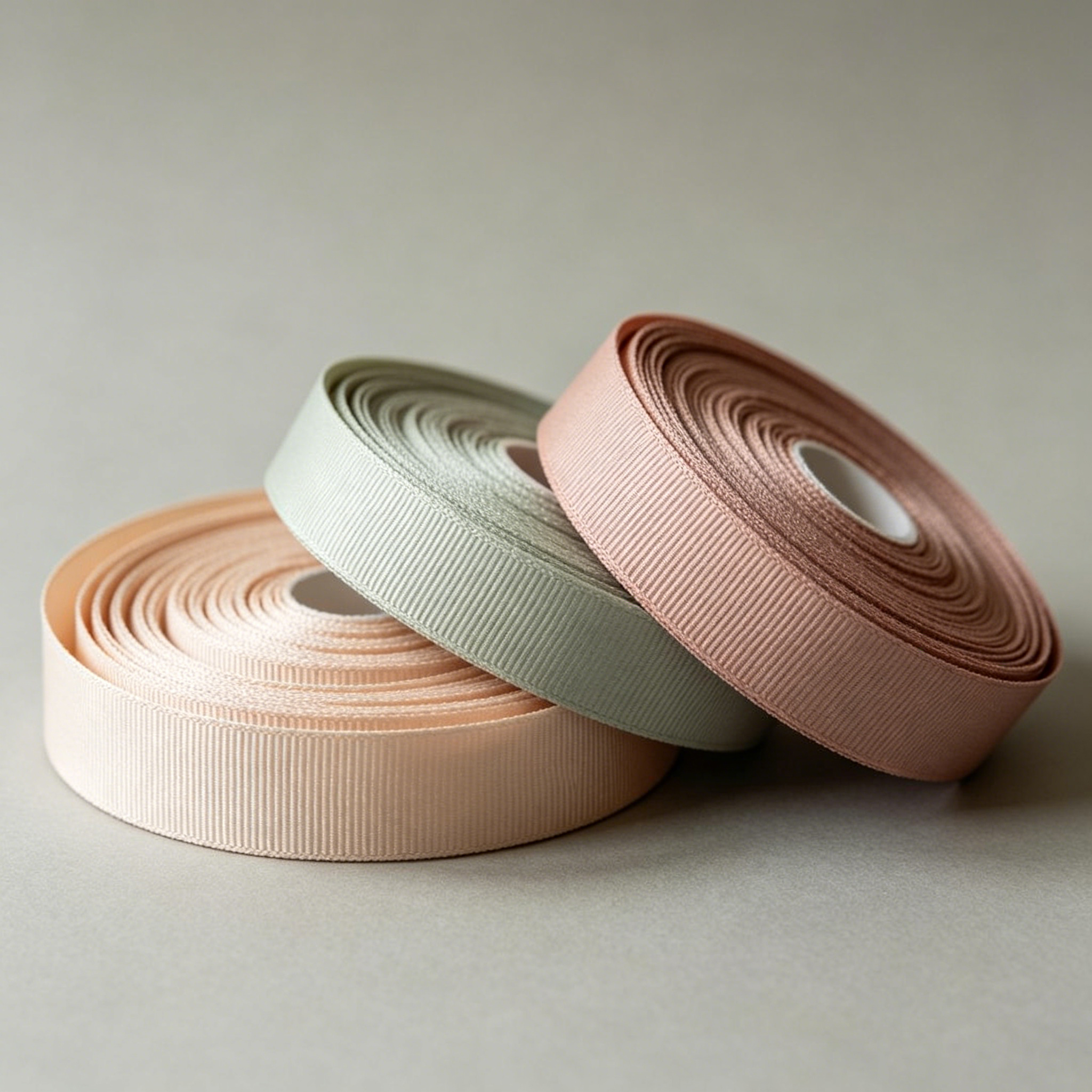 Grosgrain ribbon in a recycled polyester collection
