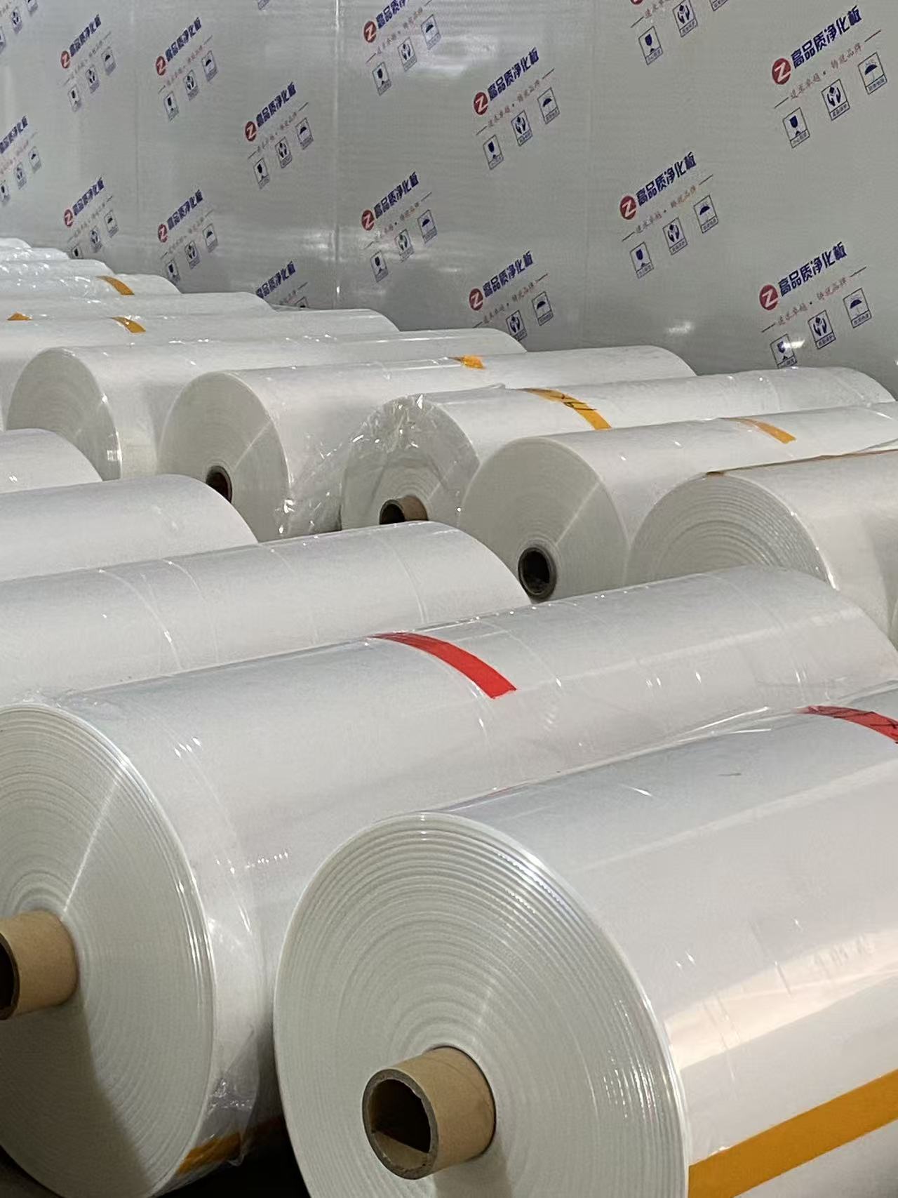 POF shrink film rolls ready for processing
