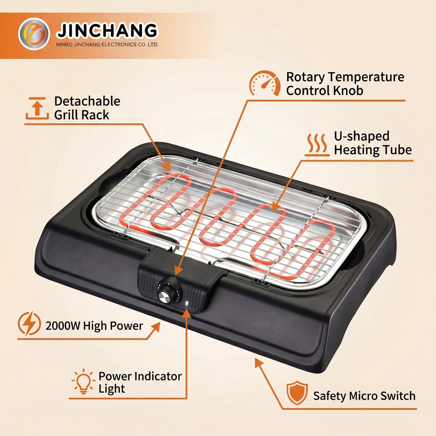 2000w electric grill