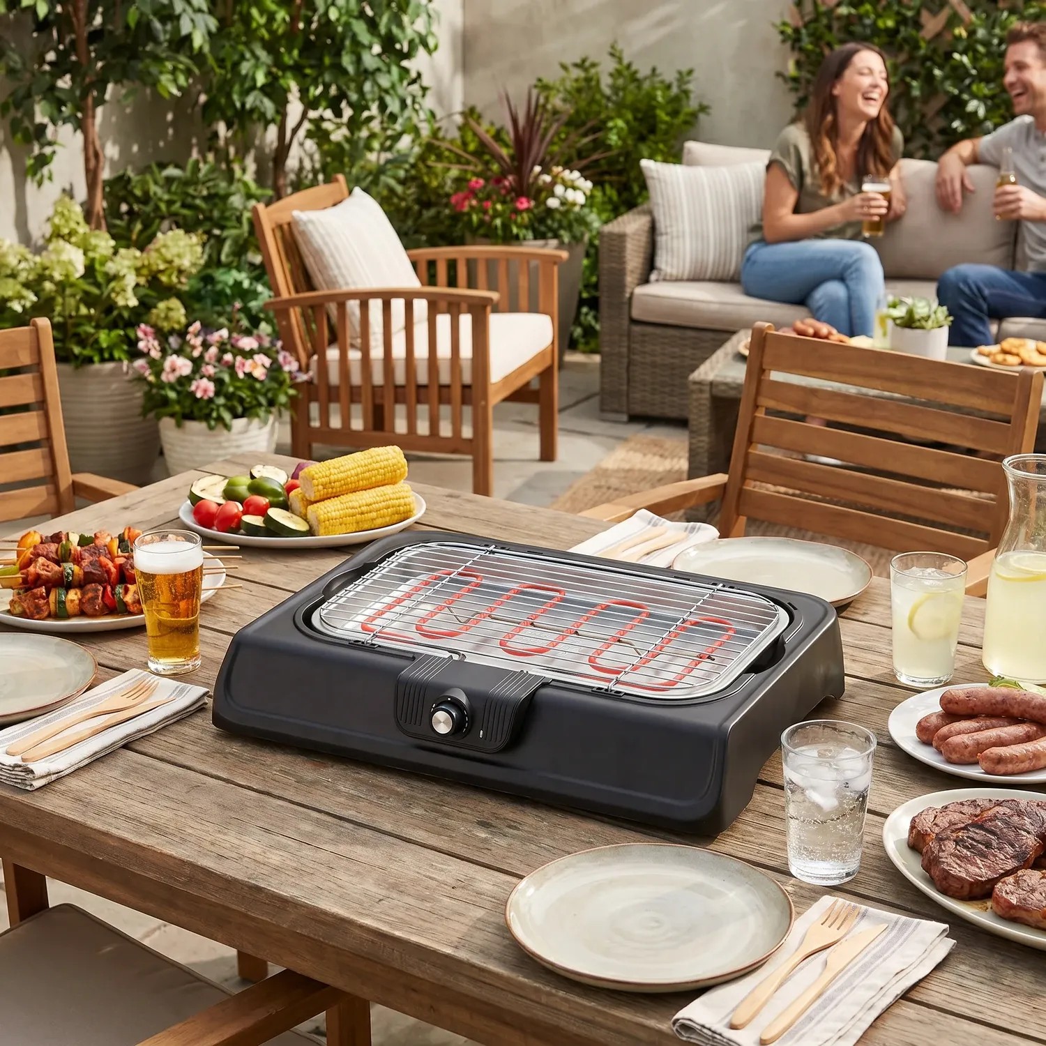 Tabletop electric bbq grill