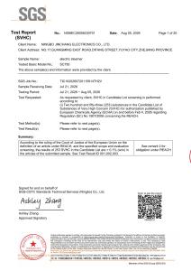 SGS SVHC Test Report