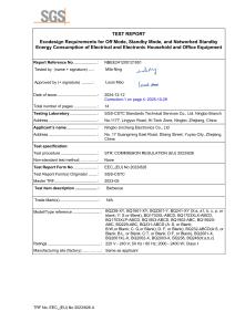 Ecodesign (ErP) Test Report