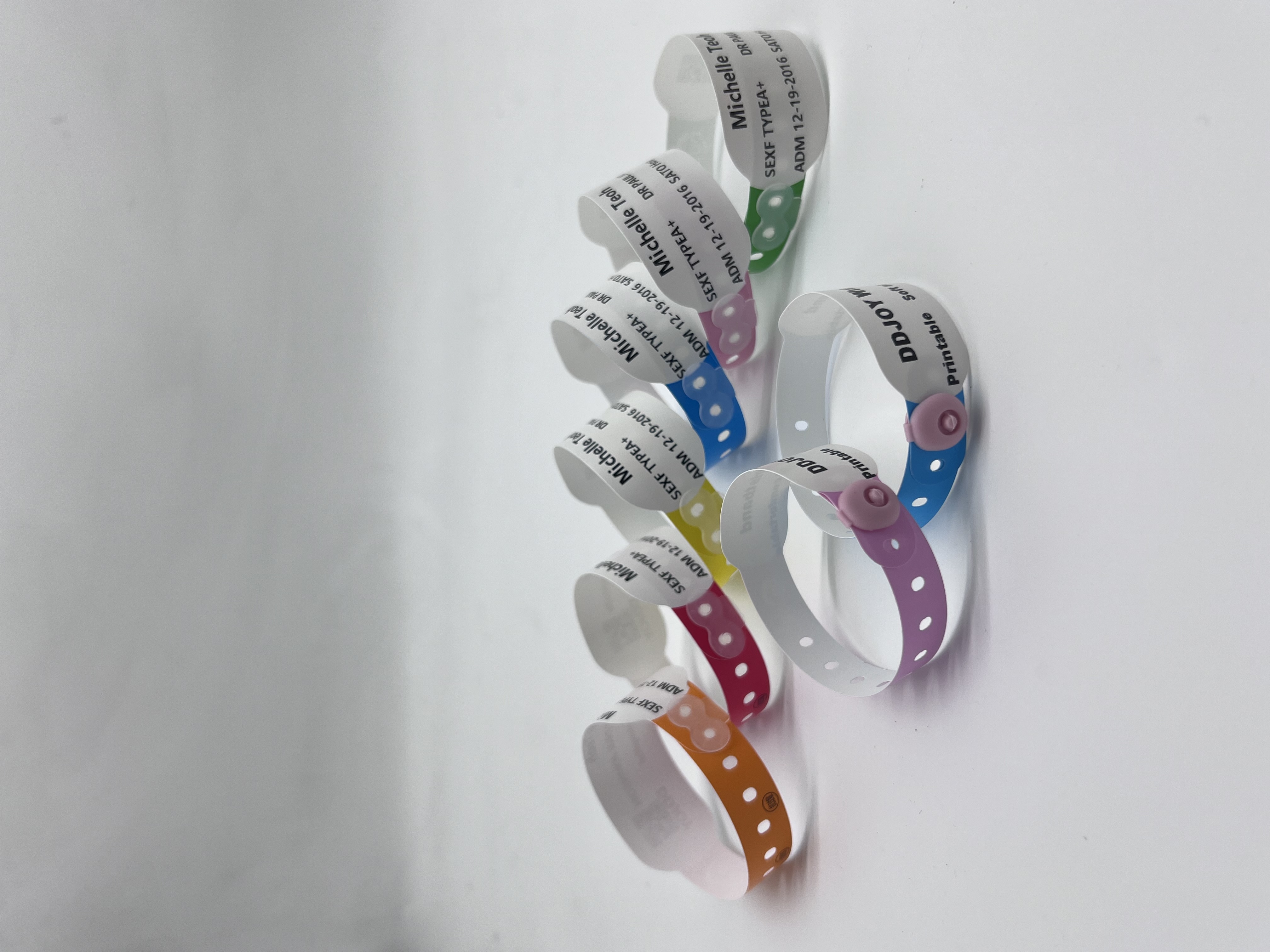 RFID medical wristband with a built-in read-write chip for patient identification and access control