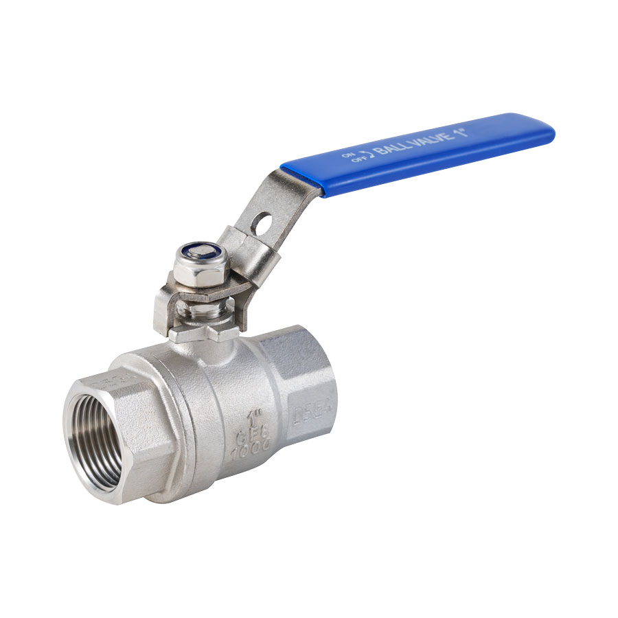 Two-piece ball valve