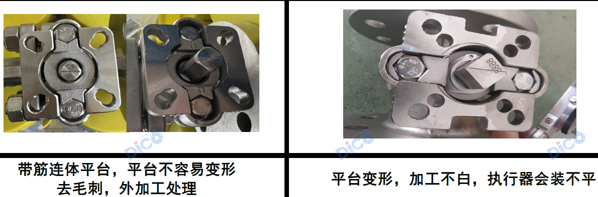 Comparison of ISO 5211 actuator installation platforms on high-quality ball valves