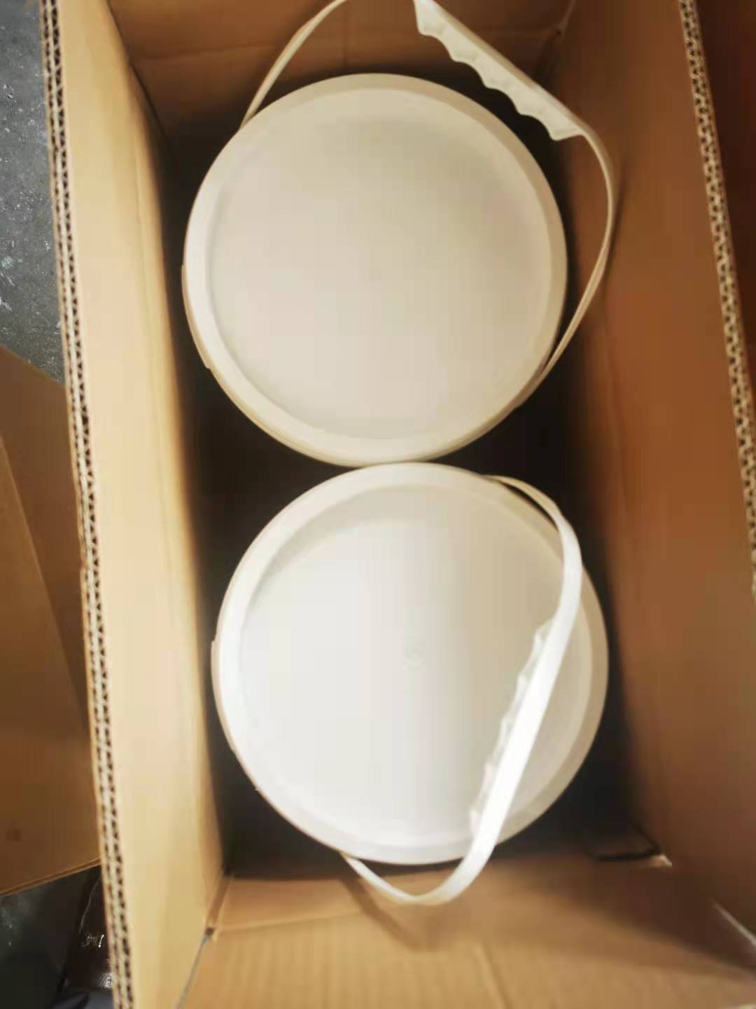 Drums of boron nitride coating packed for shipment to foundry and precision casting customers