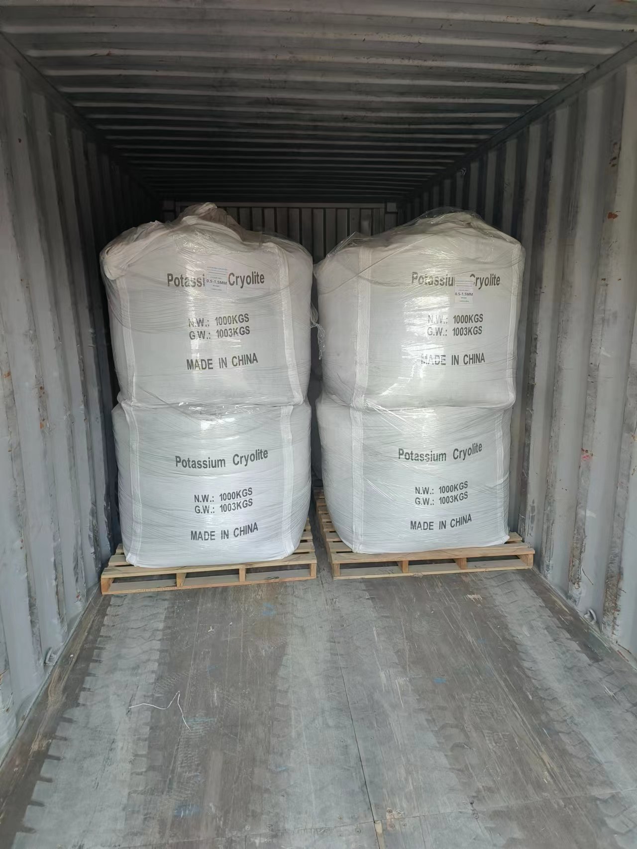 White PAF packed in ton bags ready for bulk export