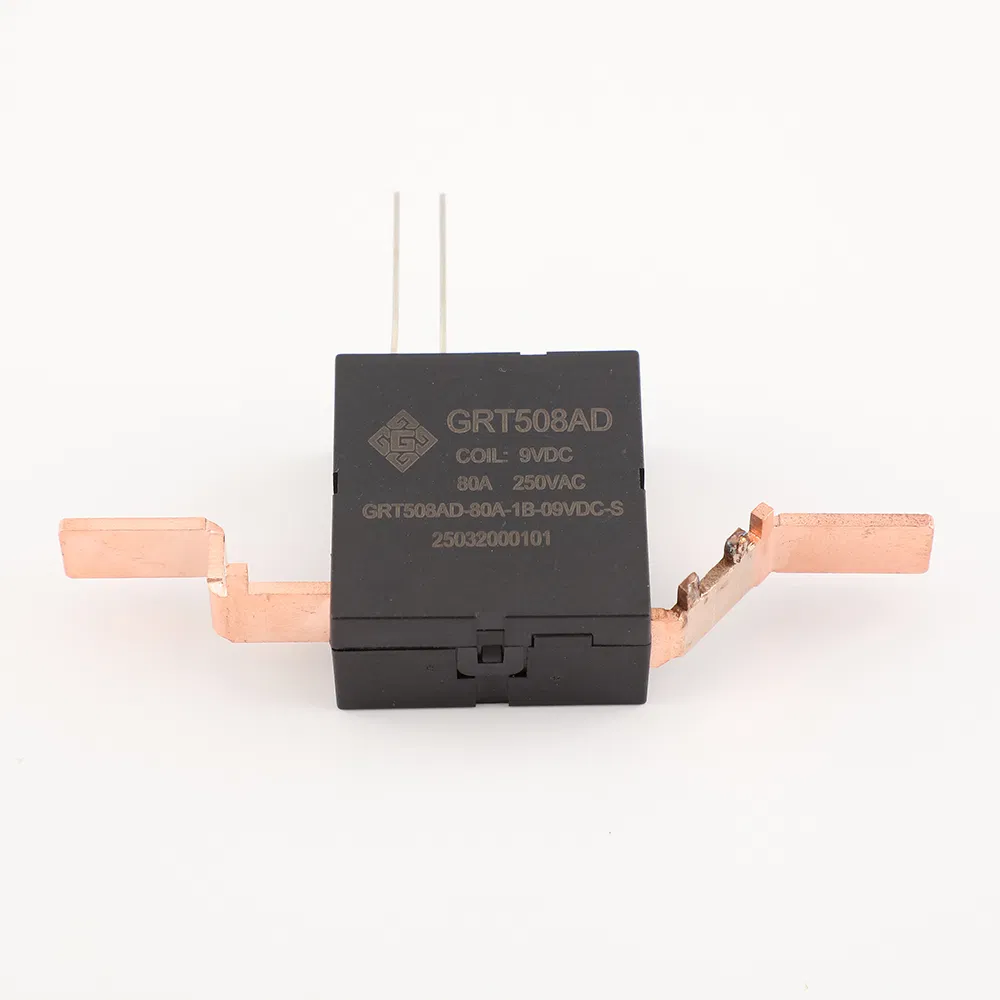 GRT508AD latching relay side profile showing fast connection terminals