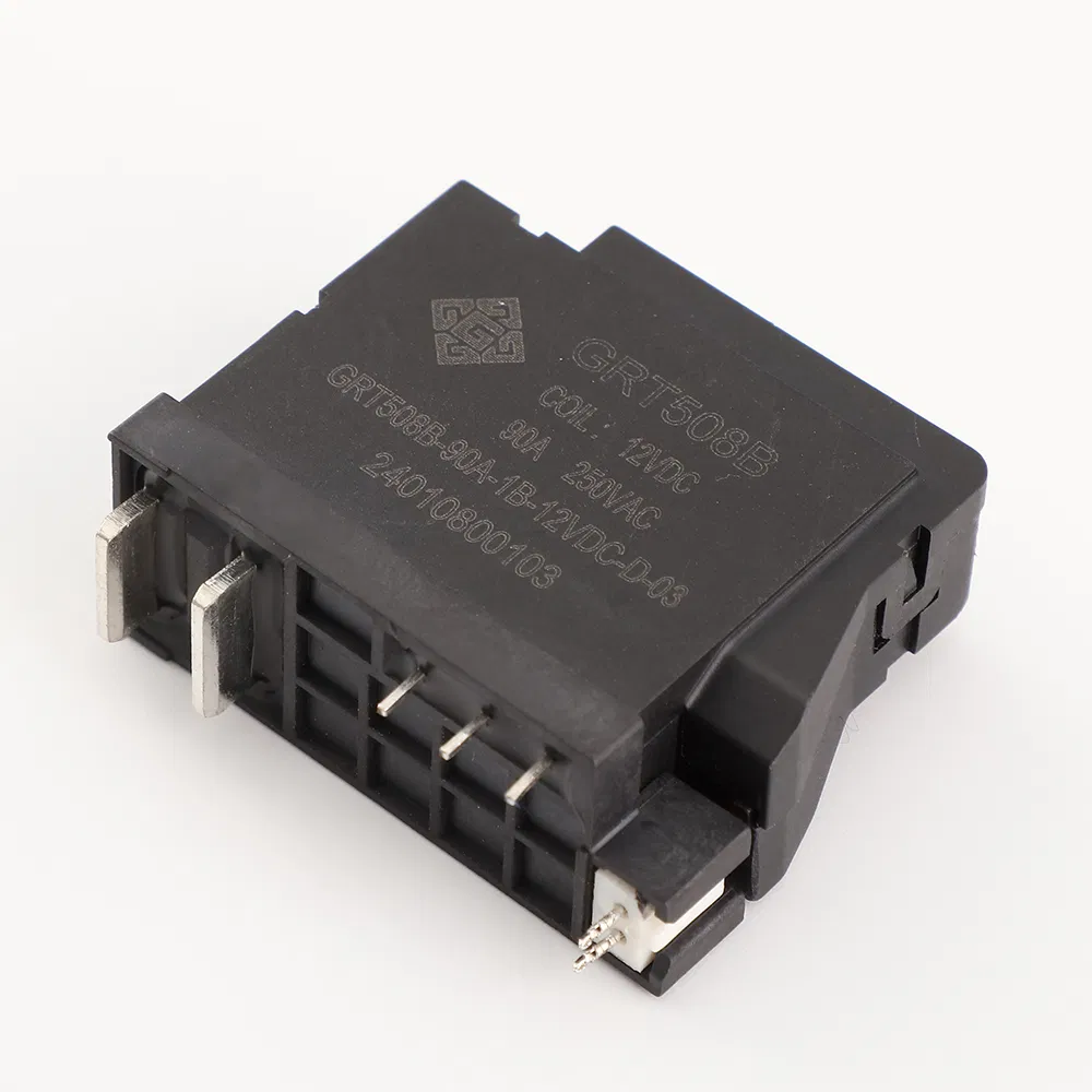 GRT508BG latching relay AgSnO2 contact pins, top view