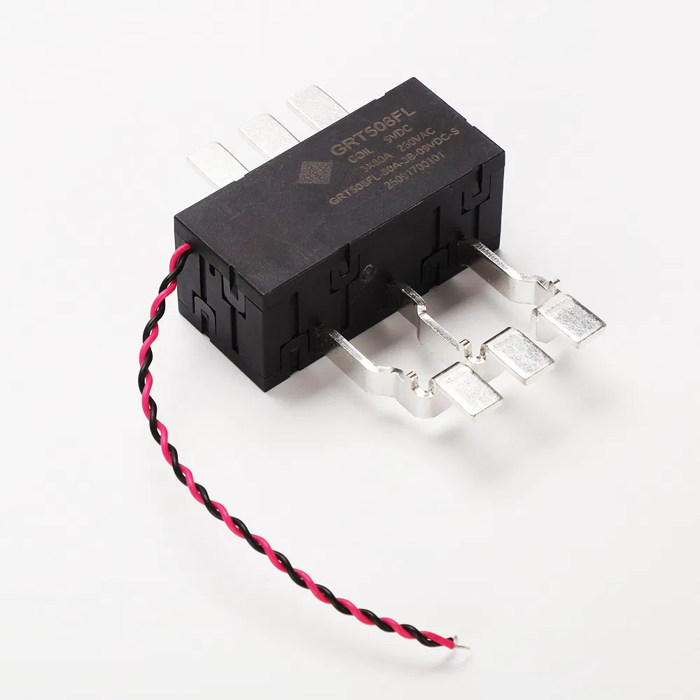 GRT508FL latching relay side angle showing fast connection terminals