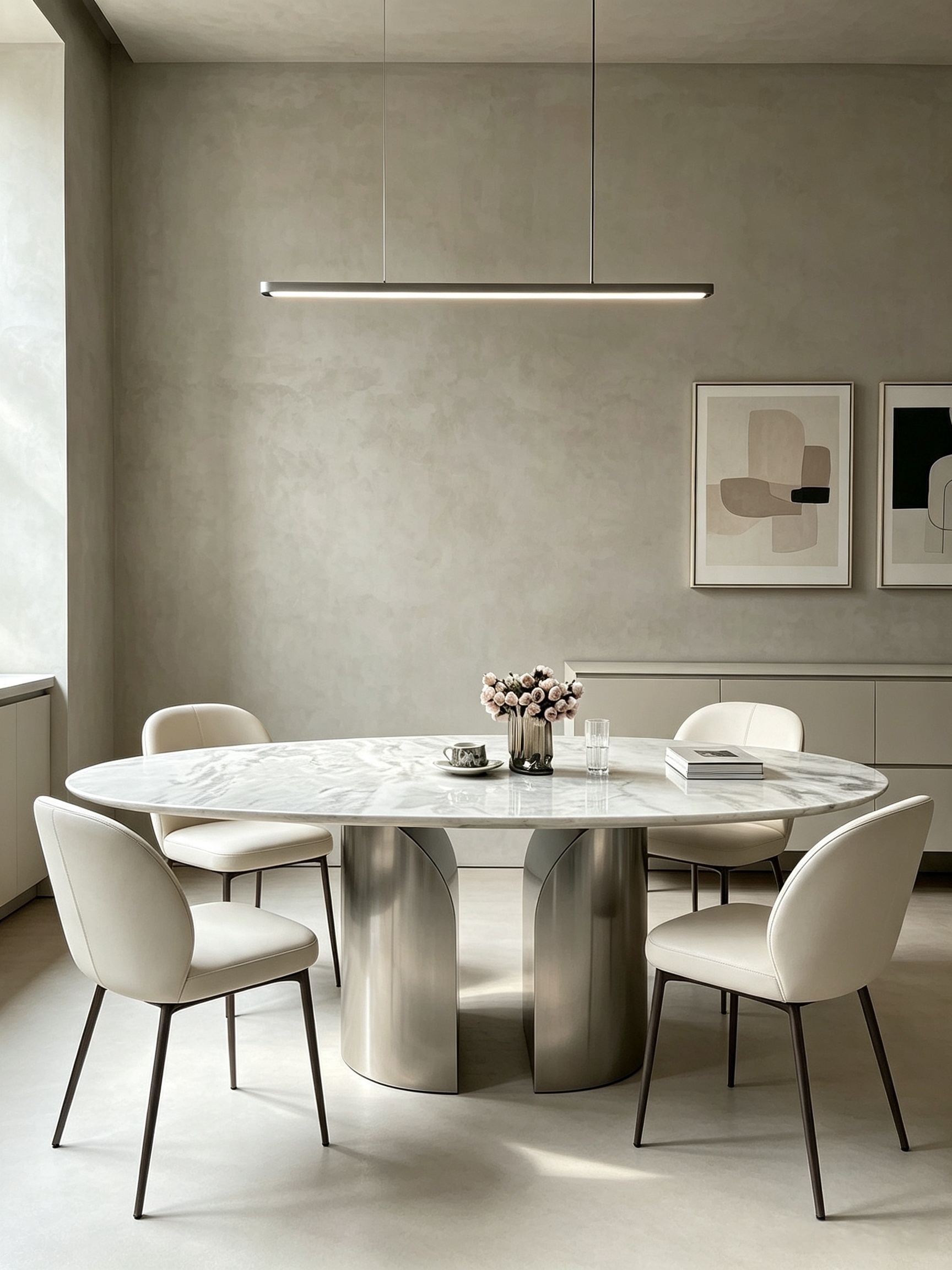 Round Marble Dining Table