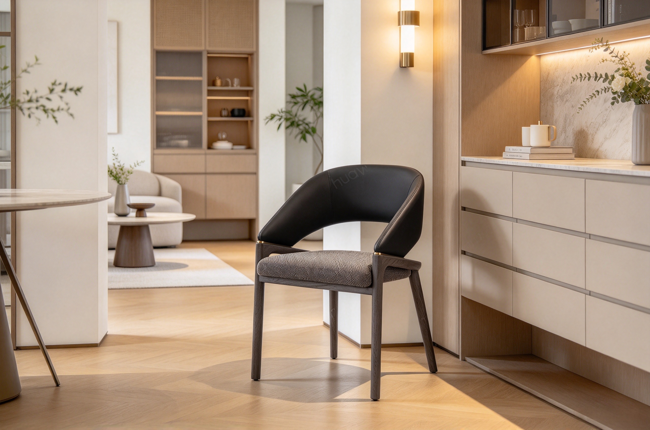 Wood Upholstered Dining Chair