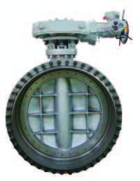 Triple-offset butterfly valve used in large-diameter shutoff and control