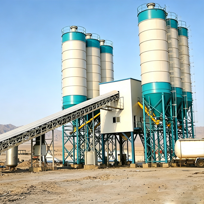HZS240 HZS240 commercial concrete batching plant with 4000 L twin-shaft mixer