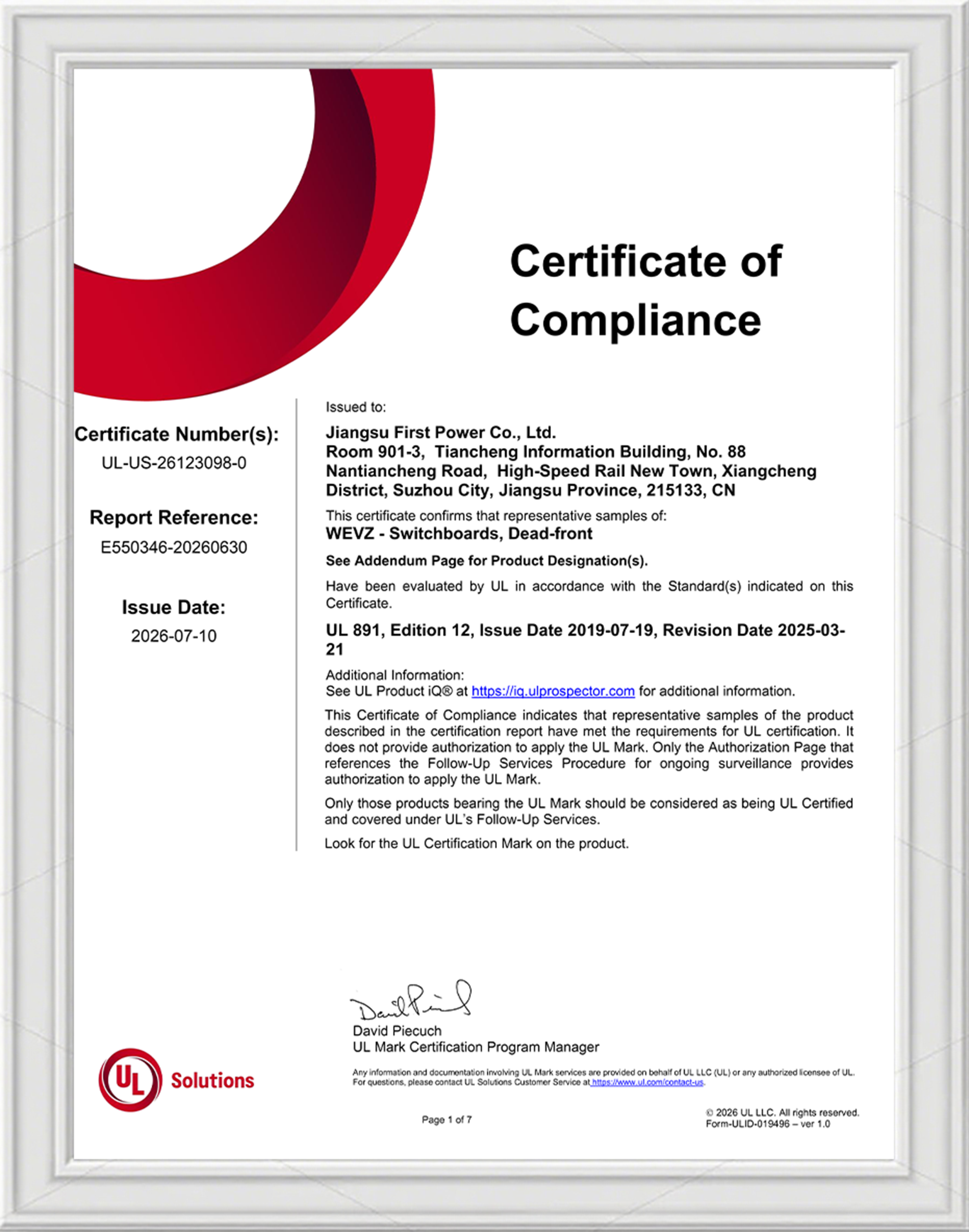 UL Certification