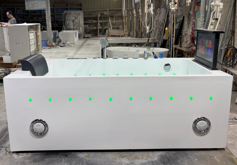 massage bathtub with TV