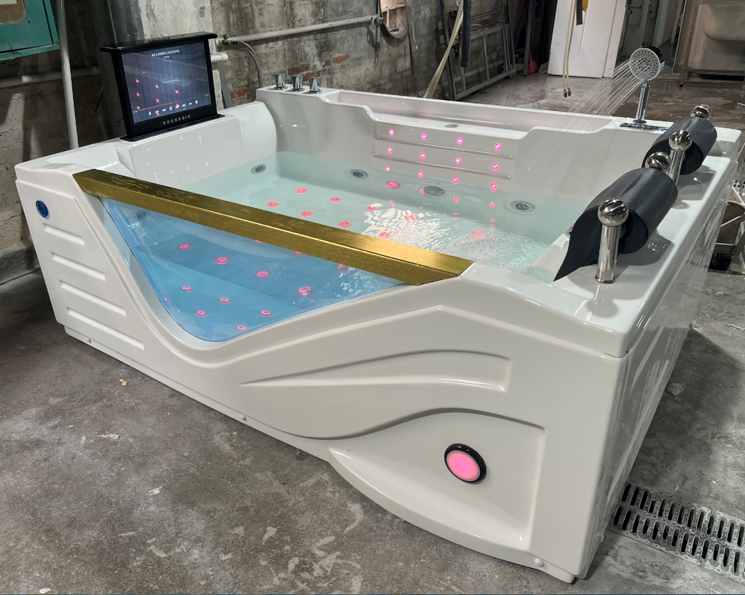 massage bathtub with LED LIGHT TV