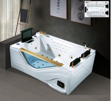 massage bathtub with LED LIGHT TV