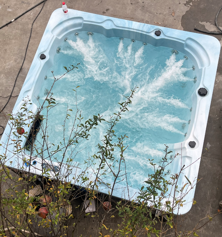 BLUE 6-person massage bathtub
