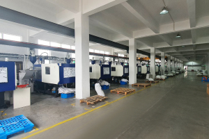 Panoramic view of standardized injection molding production area