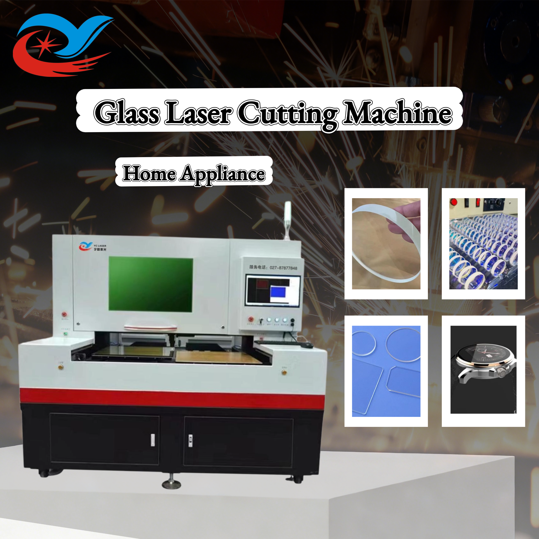 Home Appliance Glass Laser Cutting Machine
