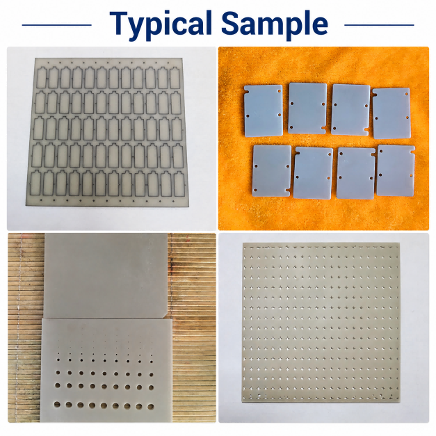 Aluminum nitride power module ceramic substrate processed by laser for automotive electronics