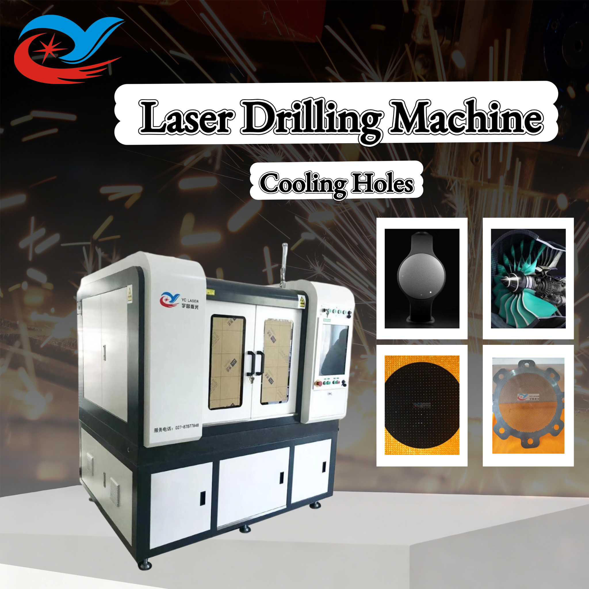 Cooling Holes Laser Drilling Machine