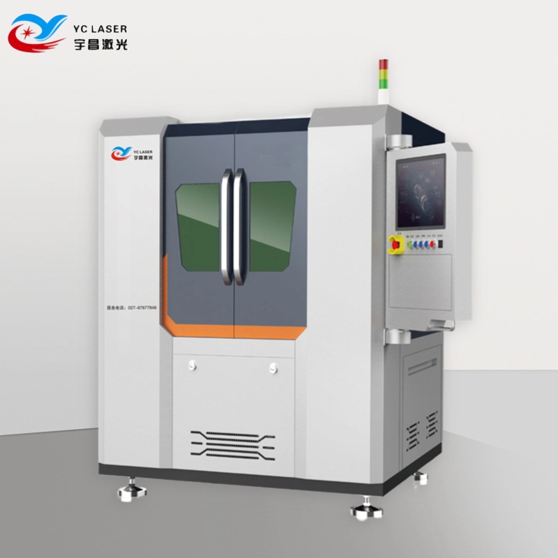 Ceramic laser cutting machine with an enclosed gantry structure for hard and brittle material processing